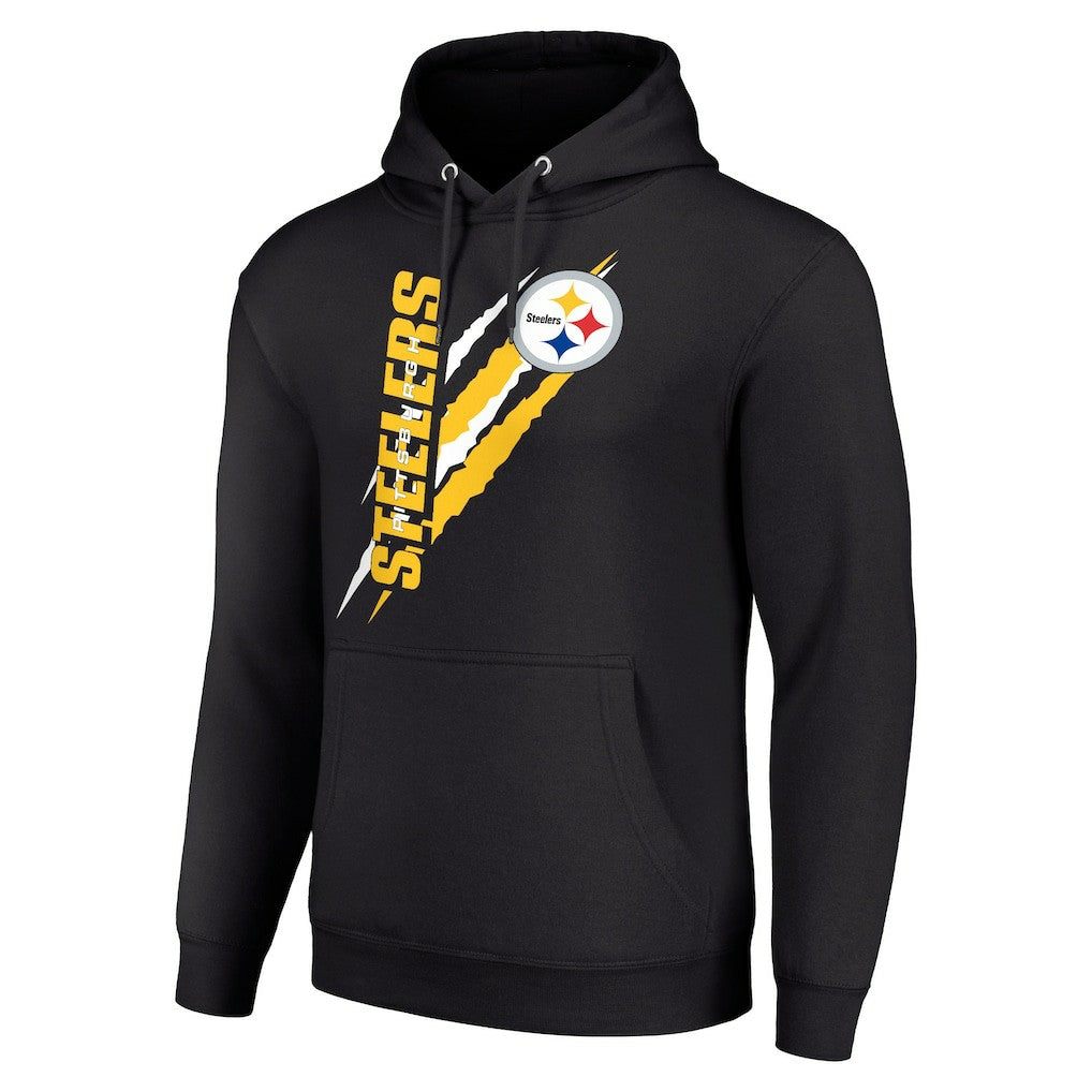 Pittsburgh Steelers Starter Unisex Color Scratch Fleece Pullover Hoodie Black | NFL