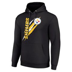 Pittsburgh Steelers Starter Unisex Color Scratch Fleece Pullover Hoodie Black | NFL
