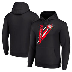 San Francisco 49ers Starter Unisex Color Scratch Fleece Pullover Hoodie Black | NFL