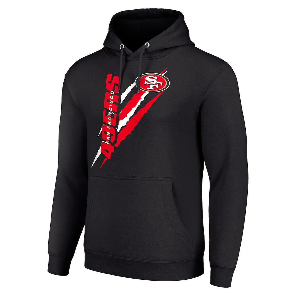 San Francisco 49ers Starter Unisex Color Scratch Fleece Pullover Hoodie Black | NFL