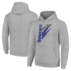 Baltimore Ravens Starter Unisex Color Scratch Fleece Pullover Hoodie Heather Gray | NFL