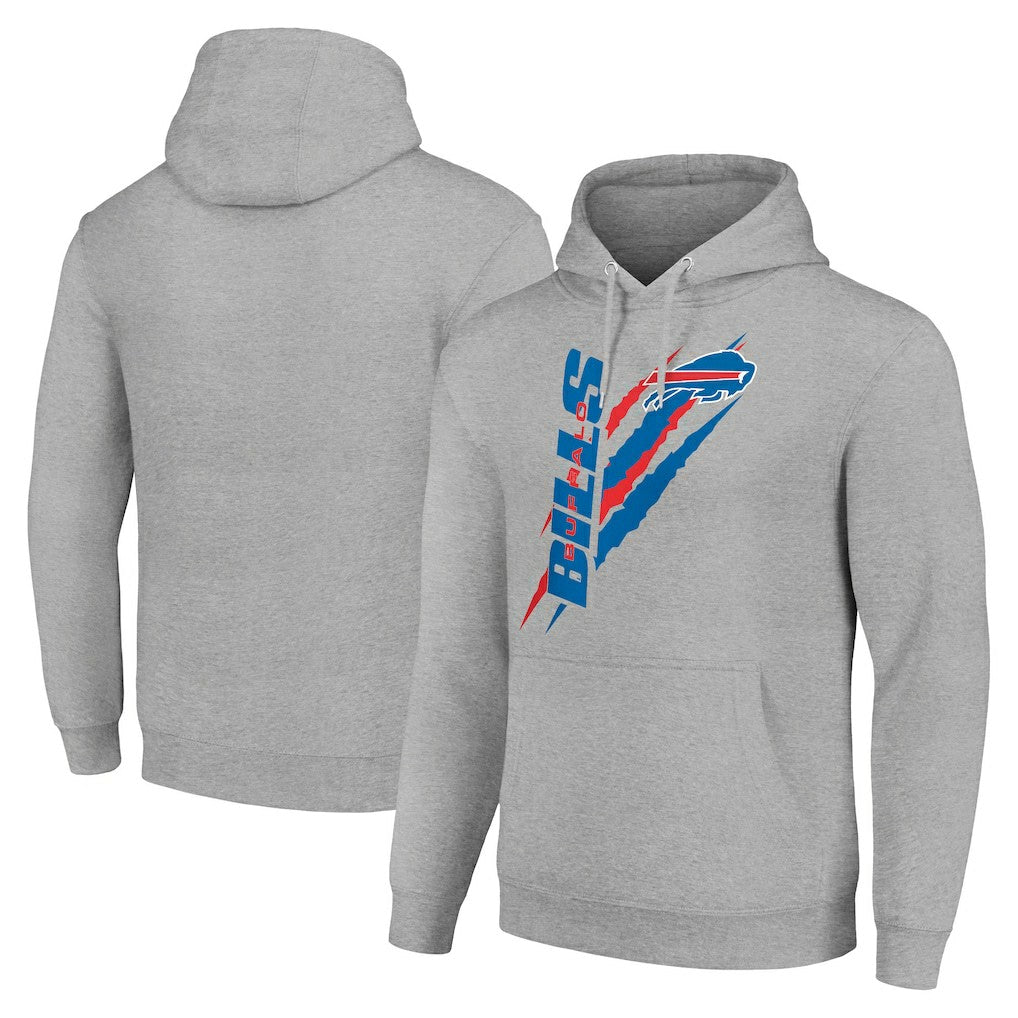 Buffalo Bills Starter Unisex Color Scratch Fleece Pullover Hoodie Heather Gray | NFL
