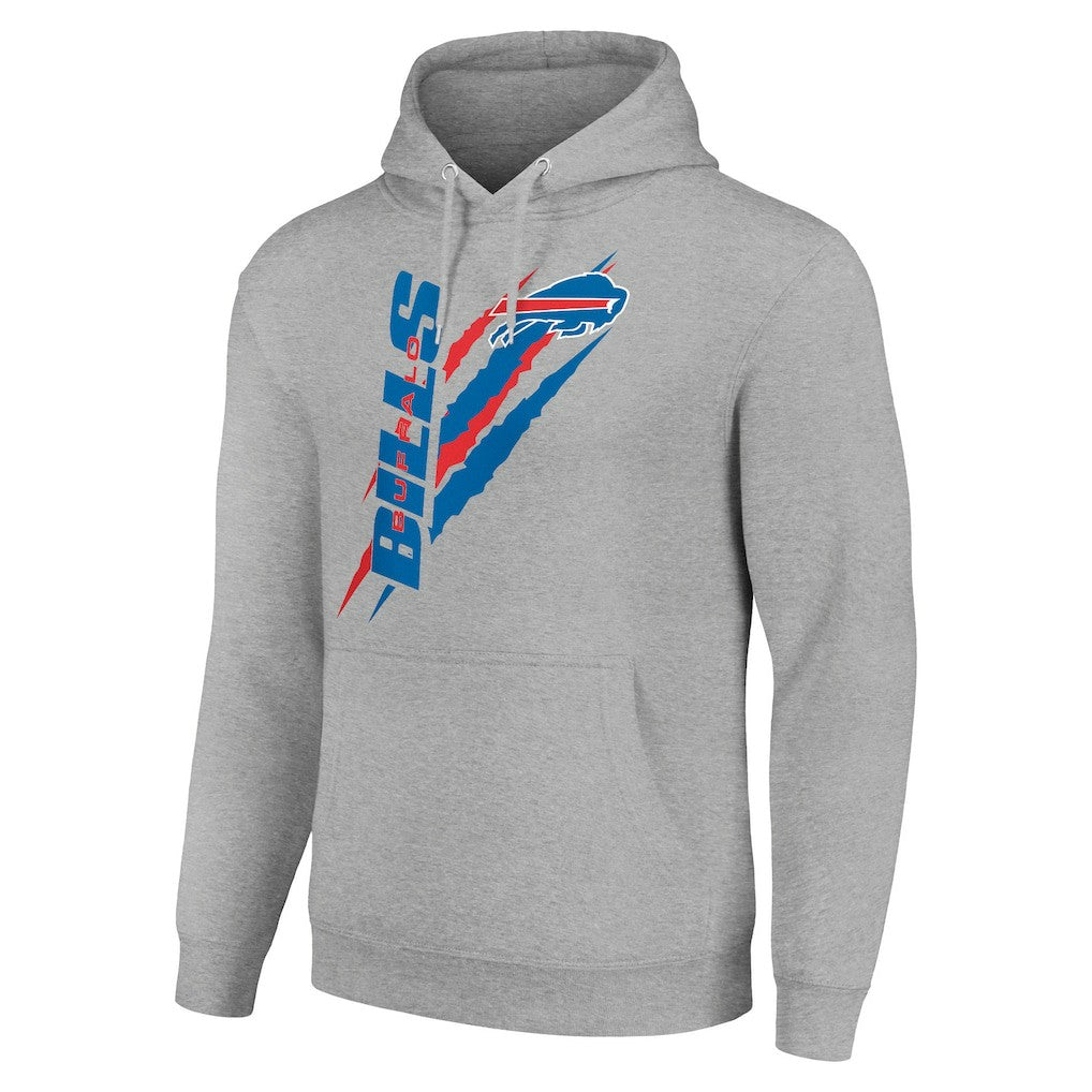 Buffalo Bills Starter Unisex Color Scratch Fleece Pullover Hoodie Heather Gray | NFL