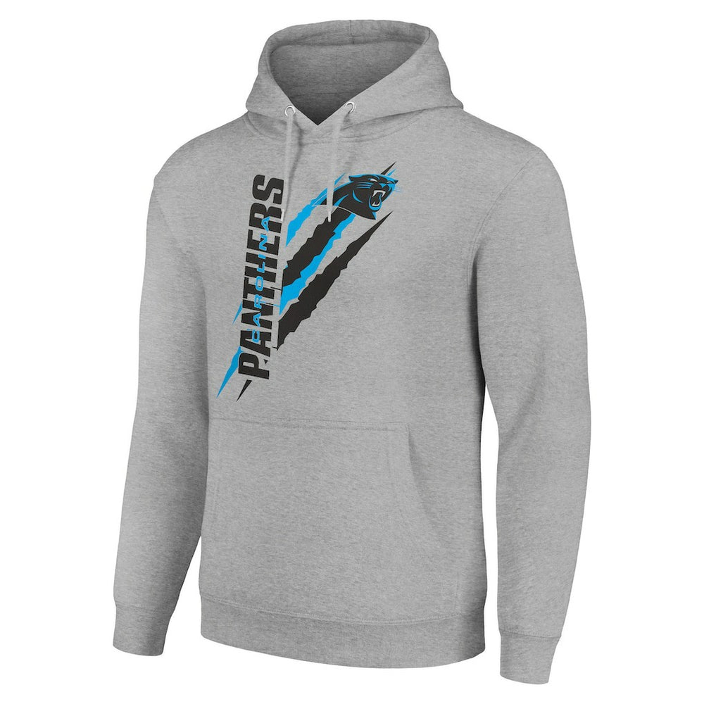Carolina Panthers Starter Unisex Color Scratch Fleece Pullover Hoodie Heather Gray | NFL