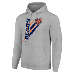 Chicago Bears Starter Unisex Color Scratch Fleece Pullover Hoodie Heather Gray | NFL