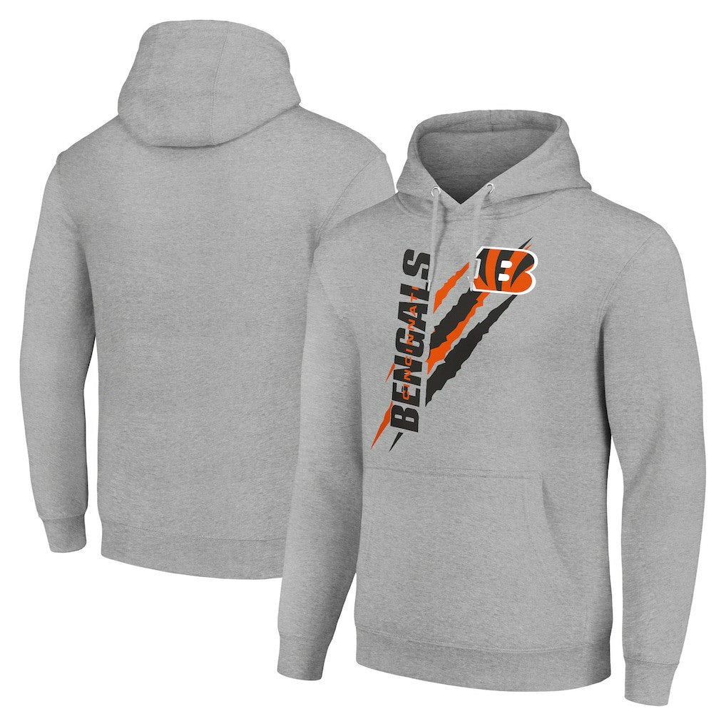 Cincinnati Bengals Starter Unisex Color Scratch Fleece Pullover Hoodie Heather Gray | NFL