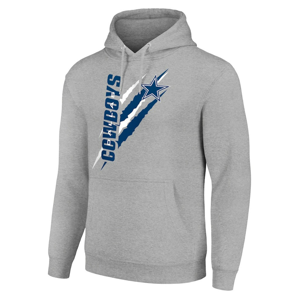Dallas Cowboys Starter Unisex Color Scratch Fleece Pullover Hoodie Heather Gray | NFL