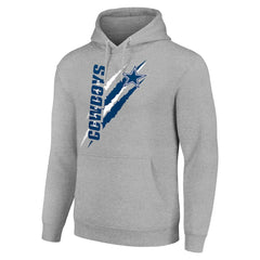 Dallas Cowboys Starter Unisex Color Scratch Fleece Pullover Hoodie Heather Gray | NFL