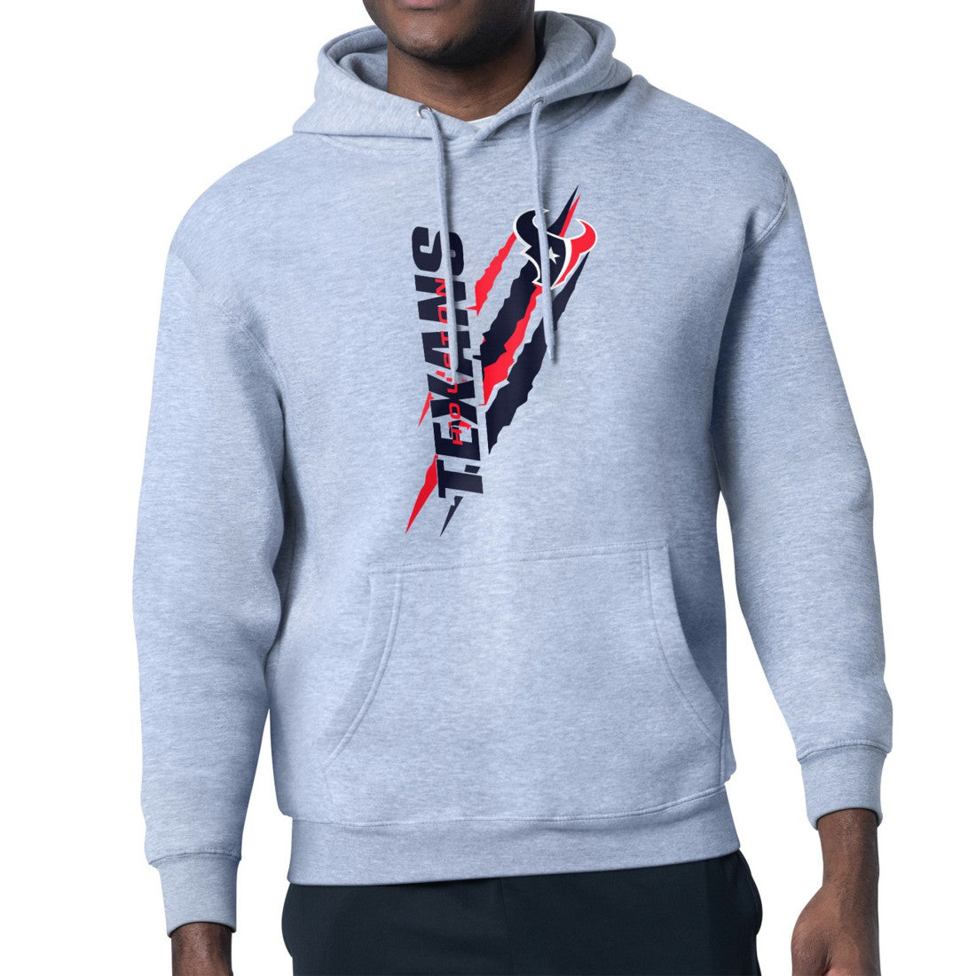 Houston Texans Starter Unisex Color Scratch Fleece Pullover Hoodie Heather Gray | NFL