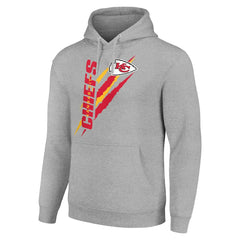 Kansas City Chiefs Starter Unisex Color Scratch Fleece Pullover Hoodie Heather Gray | NFL