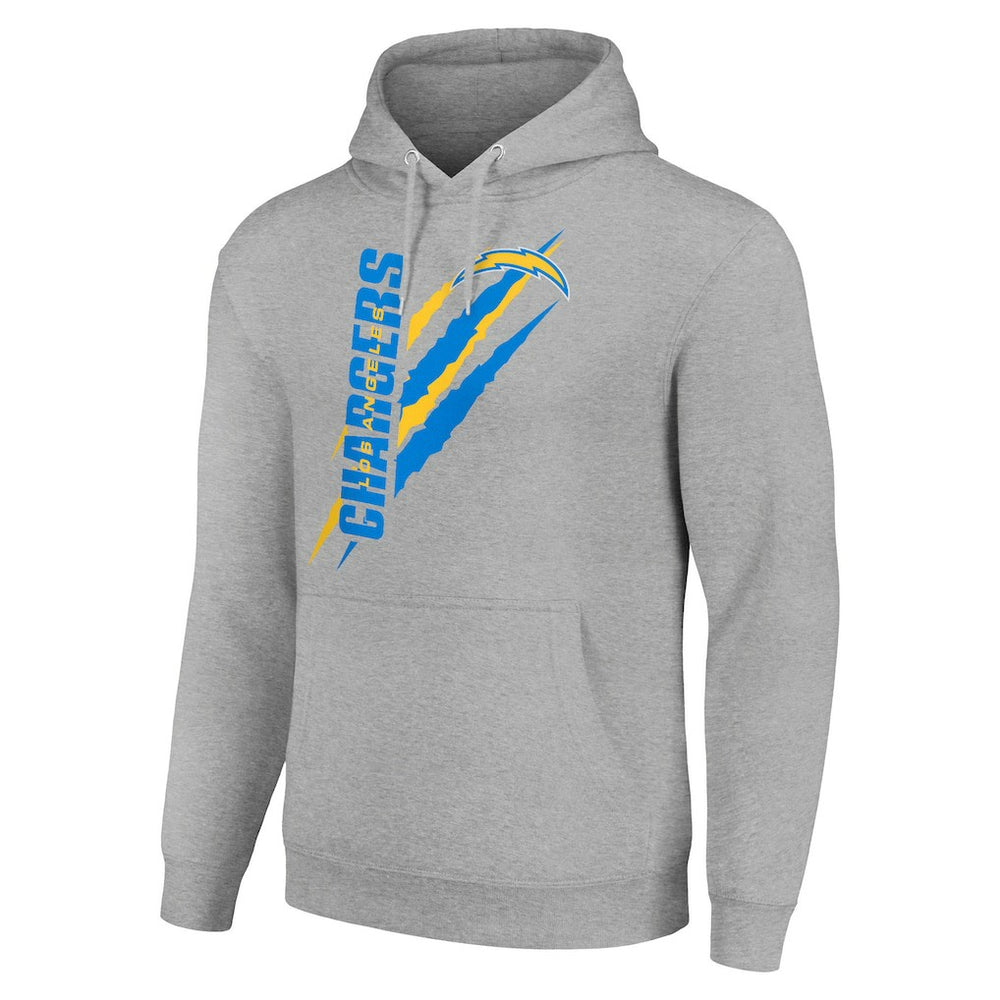 Los Angeles Chargers Starter Unisex Color Scratch Fleece Pullover Hoodie Heather Gray | NFL