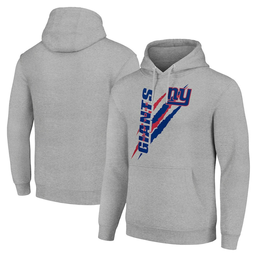 New York Giants Starter Unisex Color Scratch Fleece Pullover Hoodie Heather Gray | NFL