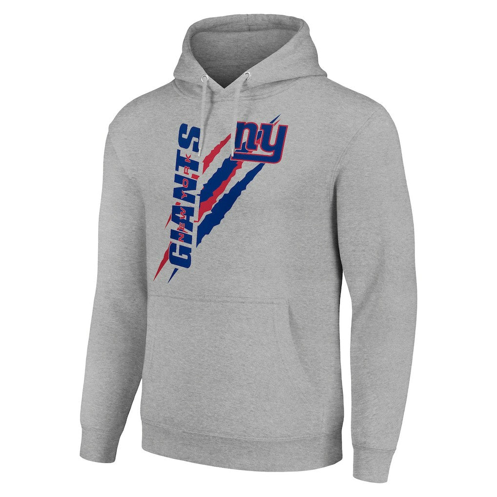 New York Giants Starter Unisex Color Scratch Fleece Pullover Hoodie Heather Gray | NFL