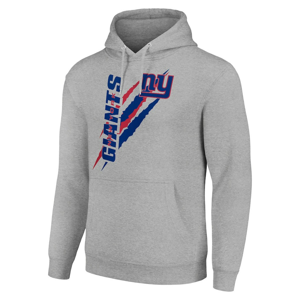 New York Giants Starter Unisex Color Scratch Fleece Pullover Hoodie Heather Gray | NFL