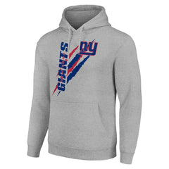 New York Giants Starter Unisex Color Scratch Fleece Pullover Hoodie Heather Gray | NFL