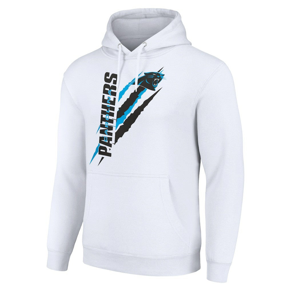 Carolina Panthers Starter Unisex Color Scratch Fleece Pullover Hoodie White | NFL