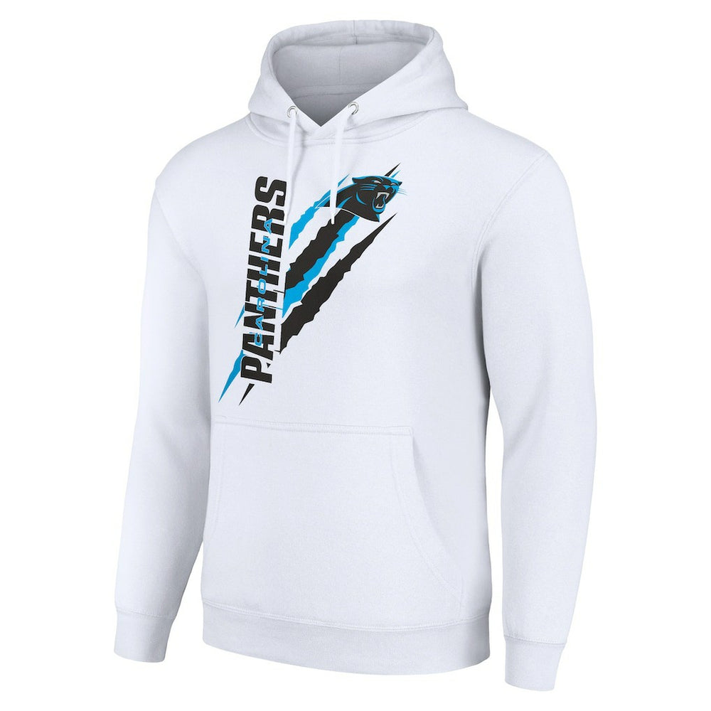 Carolina Panthers Starter Unisex Color Scratch Fleece Pullover Hoodie White | NFL