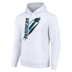 Carolina Panthers Starter Unisex Color Scratch Fleece Pullover Hoodie White | NFL