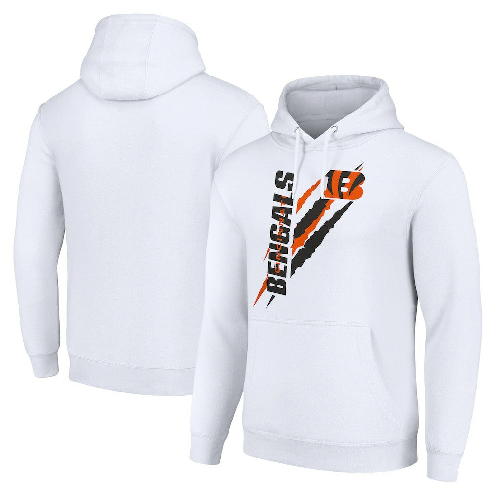 Cincinnati Bengals Starter Unisex Color Scratch Fleece Pullover Hoodie White | NFL