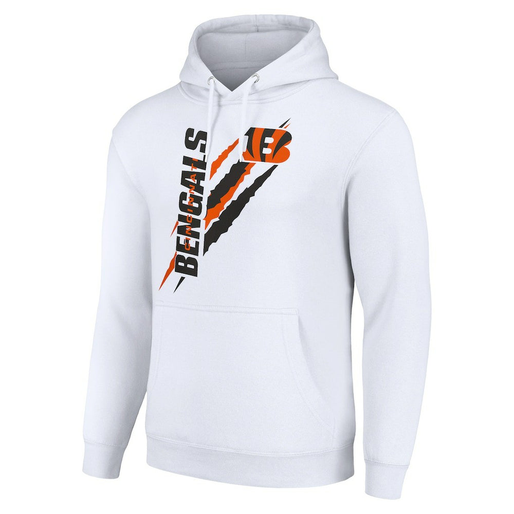 Cincinnati Bengals Starter Unisex Color Scratch Fleece Pullover Hoodie White | NFL