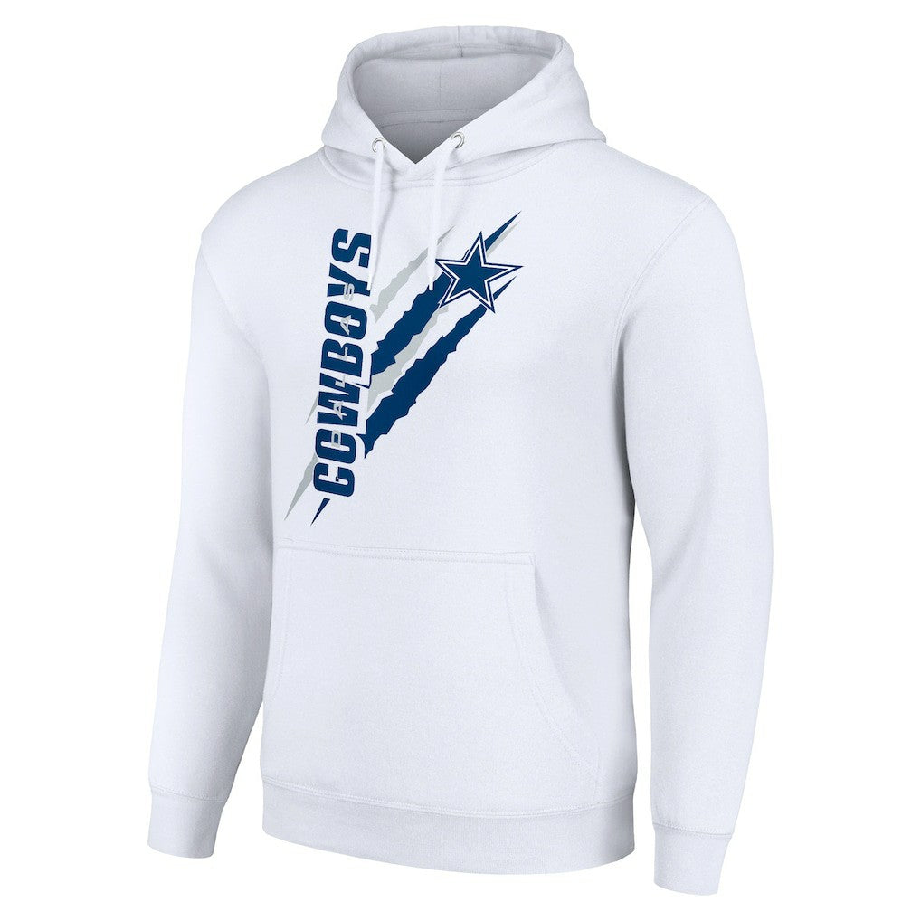 Dallas Cowboys Starter Unisex Color Scratch Fleece Pullover Hoodie White | NFL
