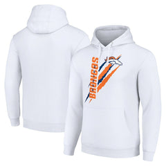 Denver Broncos Starter Unisex Color Scratch Fleece Pullover Hoodie White | NFL