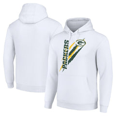 Green Bay Packers Starter Unisex Color Scratch Fleece Pullover Hoodie White | NFL