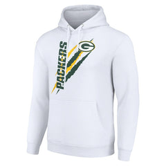 Green Bay Packers Starter Unisex Color Scratch Fleece Pullover Hoodie White | NFL