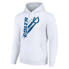 Indianapolis Colts Starter Unisex Color Scratch Fleece Pullover Hoodie White | NFL
