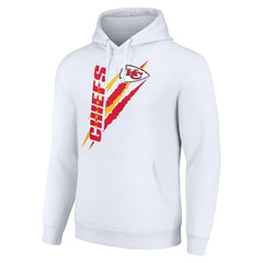 Kansas City Chiefs Starter Unisex Color Scratch Fleece Pullover Hoodie White | NFL