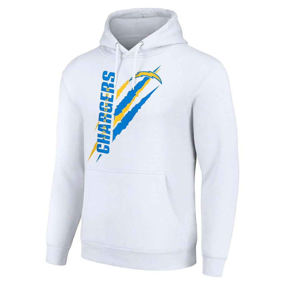 Los Angeles Chargers Starter Unisex Color Scratch Fleece Pullover Hoodie White | NFL