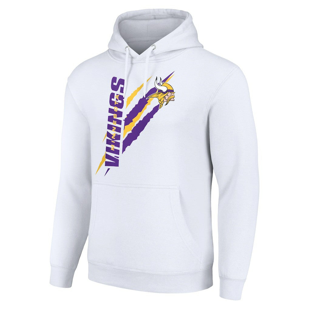 Minnesota Vikings Starter Unisex Color Scratch Fleece Pullover Hoodie White | NFL