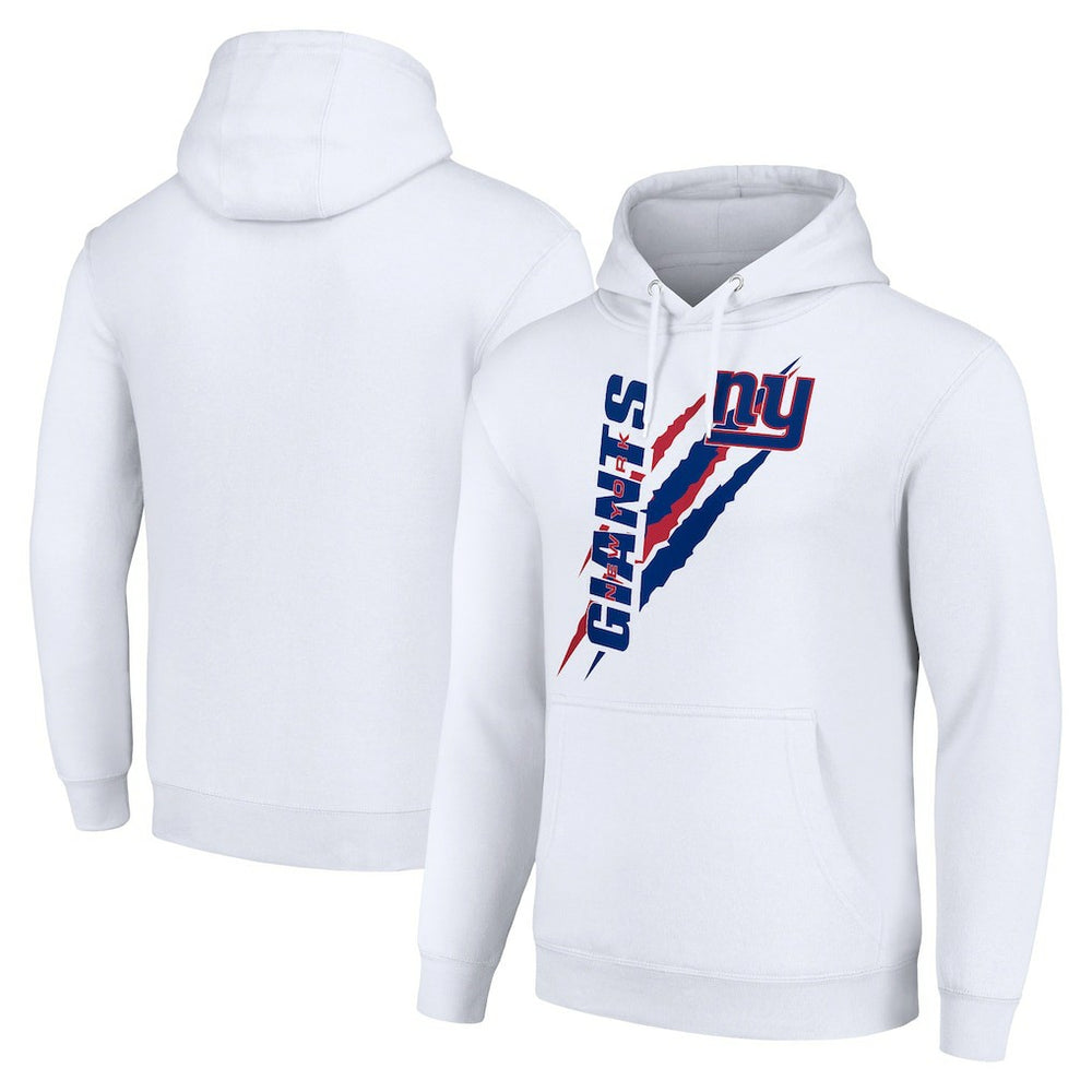 New York Giants Starter Unisex Color Scratch Fleece Pullover Hoodie White | NFL