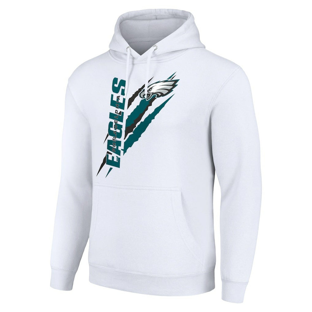 Philadelphia Eagles Starter Unisex Color Scratch Fleece Pullover Hoodie White | NFL