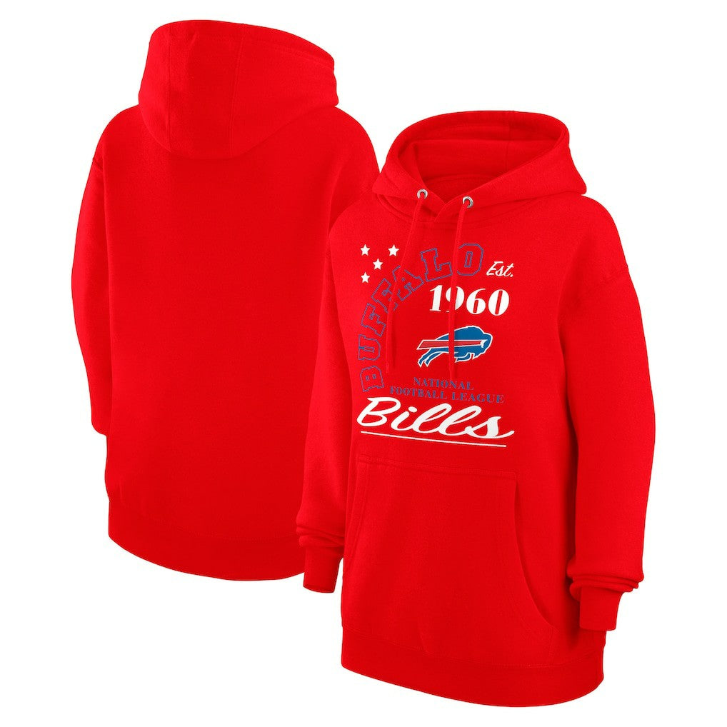Buffalo Bills Starter Unisex Arch Team Fleece Pullover Hoodie Red | NFL
