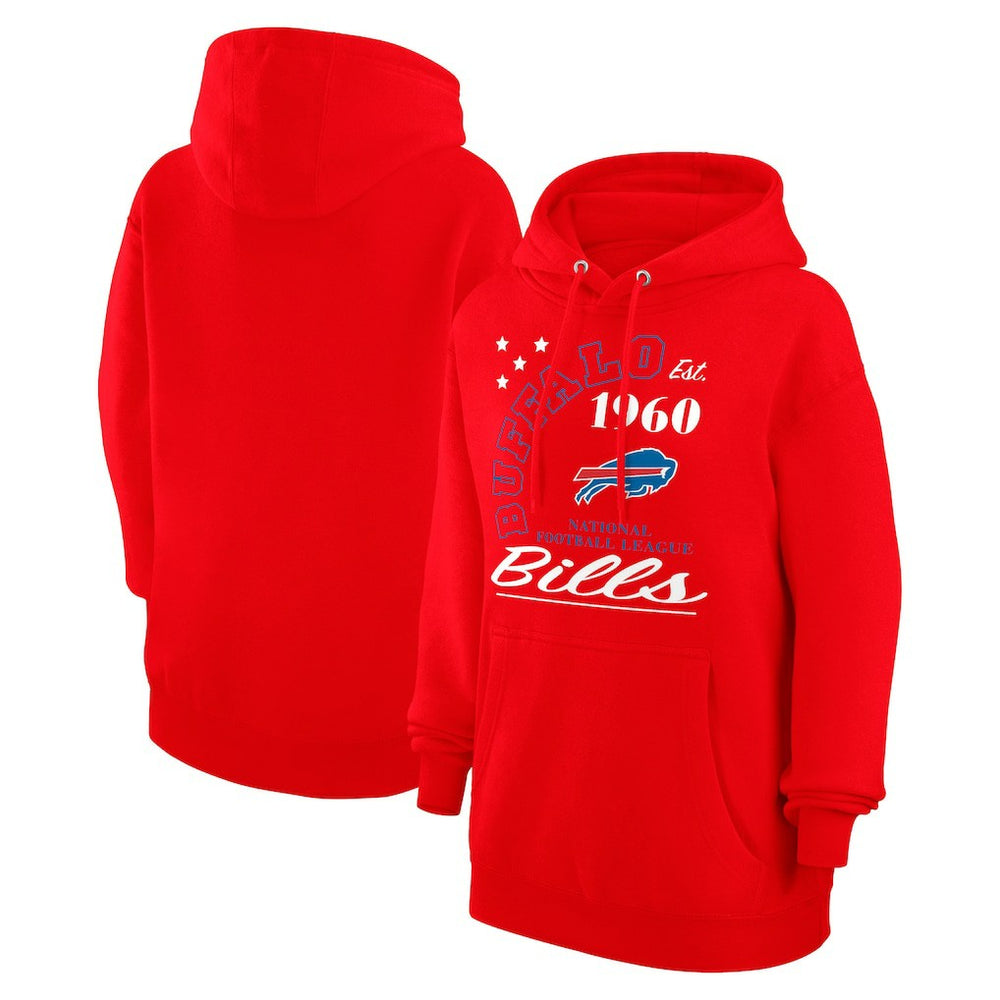 Buffalo Bills Starter Unisex Arch Team Fleece Pullover Hoodie Red | NFL