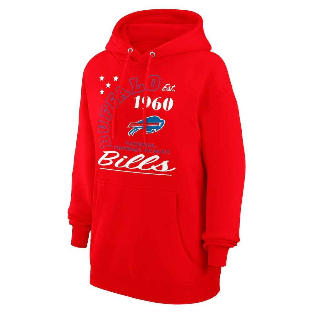 Buffalo Bills Starter Unisex Arch Team Fleece Pullover Hoodie Red | NFL