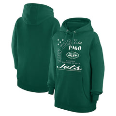 New York Jets Starter Unisex Arch Team Fleece Pullover Hoodie Green | NFL
