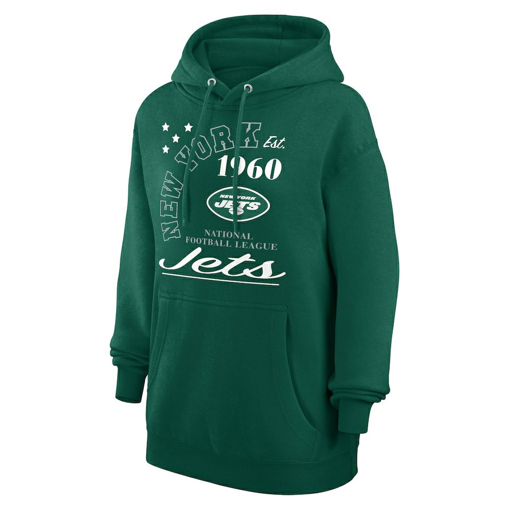 New York Jets Starter Unisex Arch Team Fleece Pullover Hoodie Green | NFL