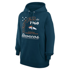 Denver Broncos Starter Unisex Arch Team Fleece Pullover Hoodie Navy | NFL