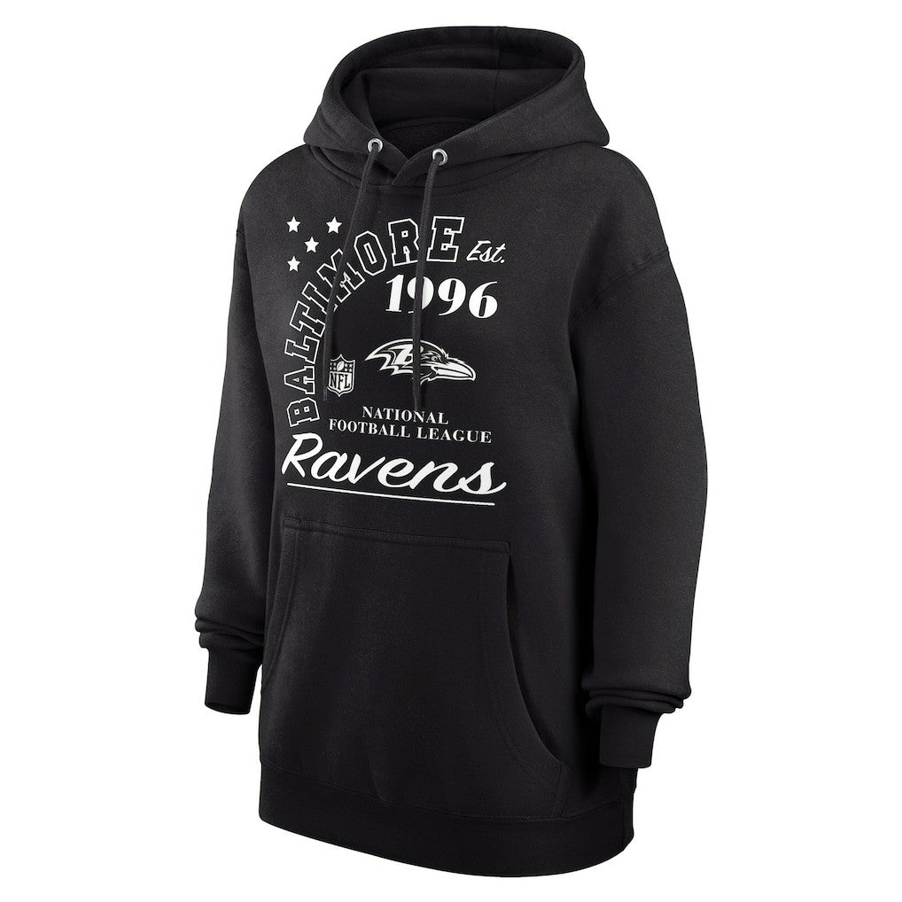 Baltimore Ravens Starter Unisex Arch Team Fleece Pullover Hoodie Black | NFL