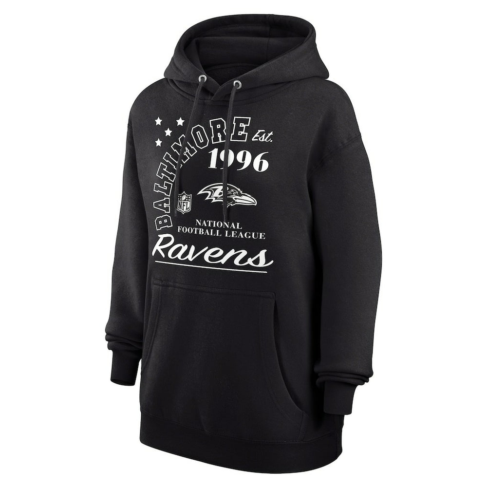Baltimore Ravens Starter Unisex Arch Team Fleece Pullover Hoodie Black | NFL