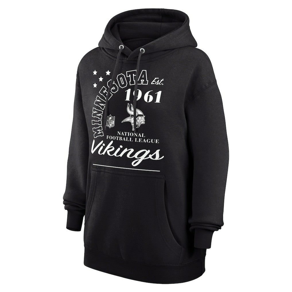 Minnesota Vikings Starter Unisex Arch Team Fleece Pullover Hoodie Black | NFL