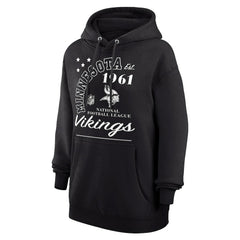 Minnesota Vikings Starter Unisex Arch Team Fleece Pullover Hoodie Black | NFL