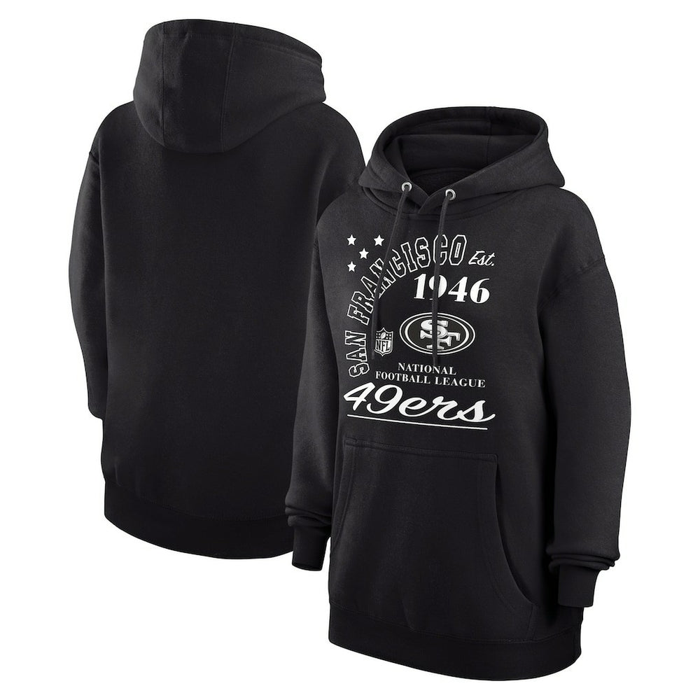 San Francisco 49ers Starter Unisex Arch Team Fleece Pullover Hoodie Black | NFL