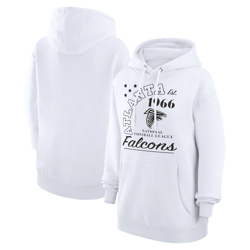 Atlanta Falcons Starter Unisex Arch Team Fleece Pullover Hoodie White | NFL