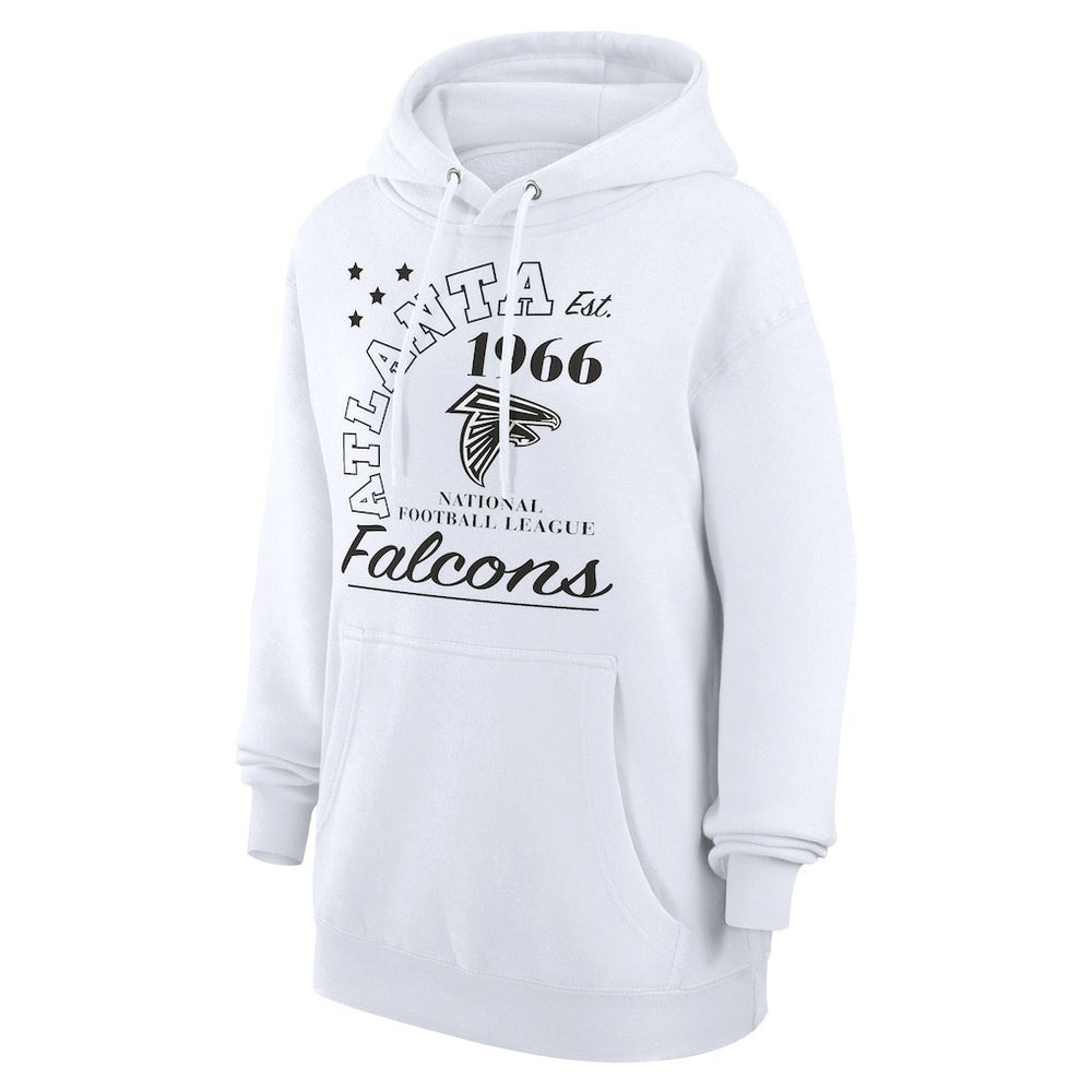 Atlanta Falcons Starter Unisex Arch Team Fleece Pullover Hoodie White | NFL