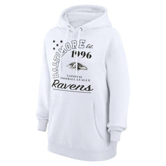 Baltimore Ravens Starter Unisex Arch Team Fleece Pullover Hoodie White | NFL