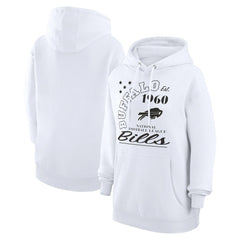 Buffalo Bills Starter Unisex Arch Team Fleece Pullover Hoodie White | NFL