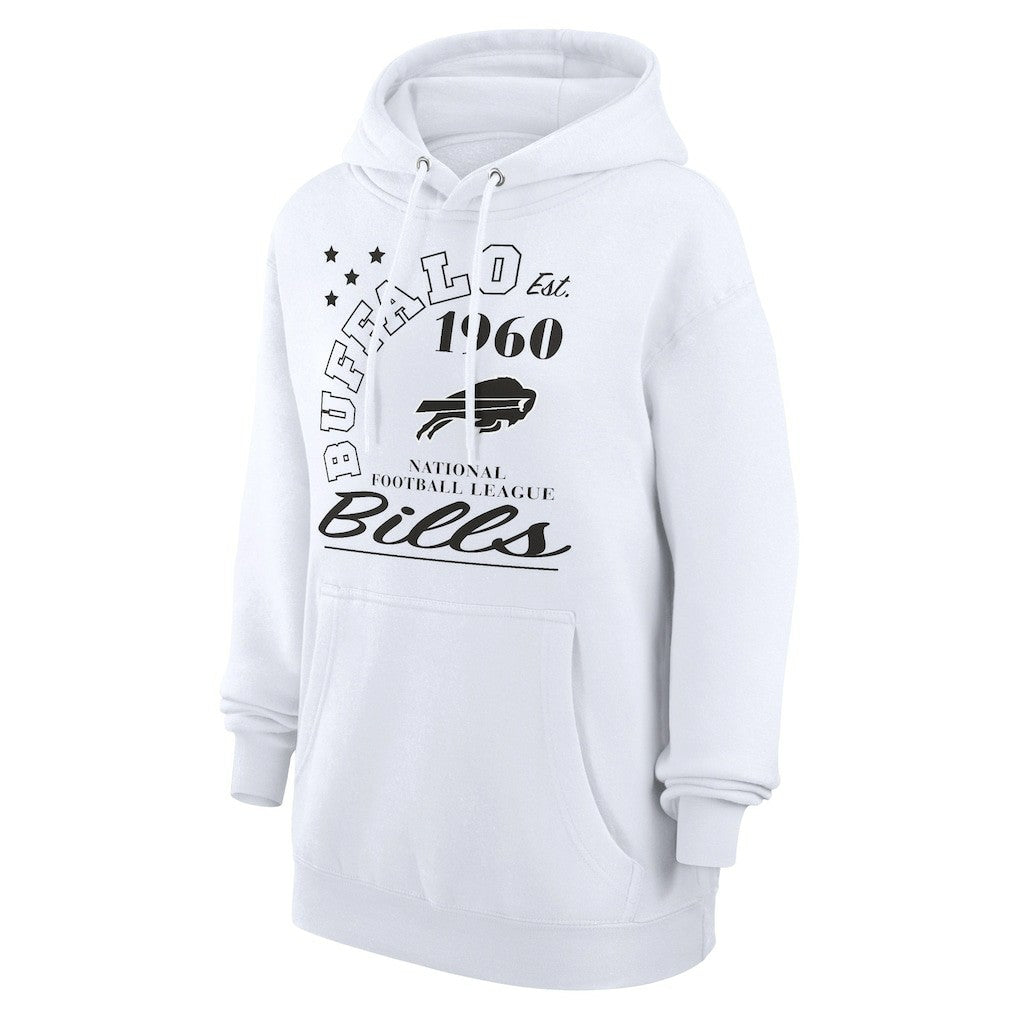 Buffalo Bills Starter Unisex Arch Team Fleece Pullover Hoodie White | NFL